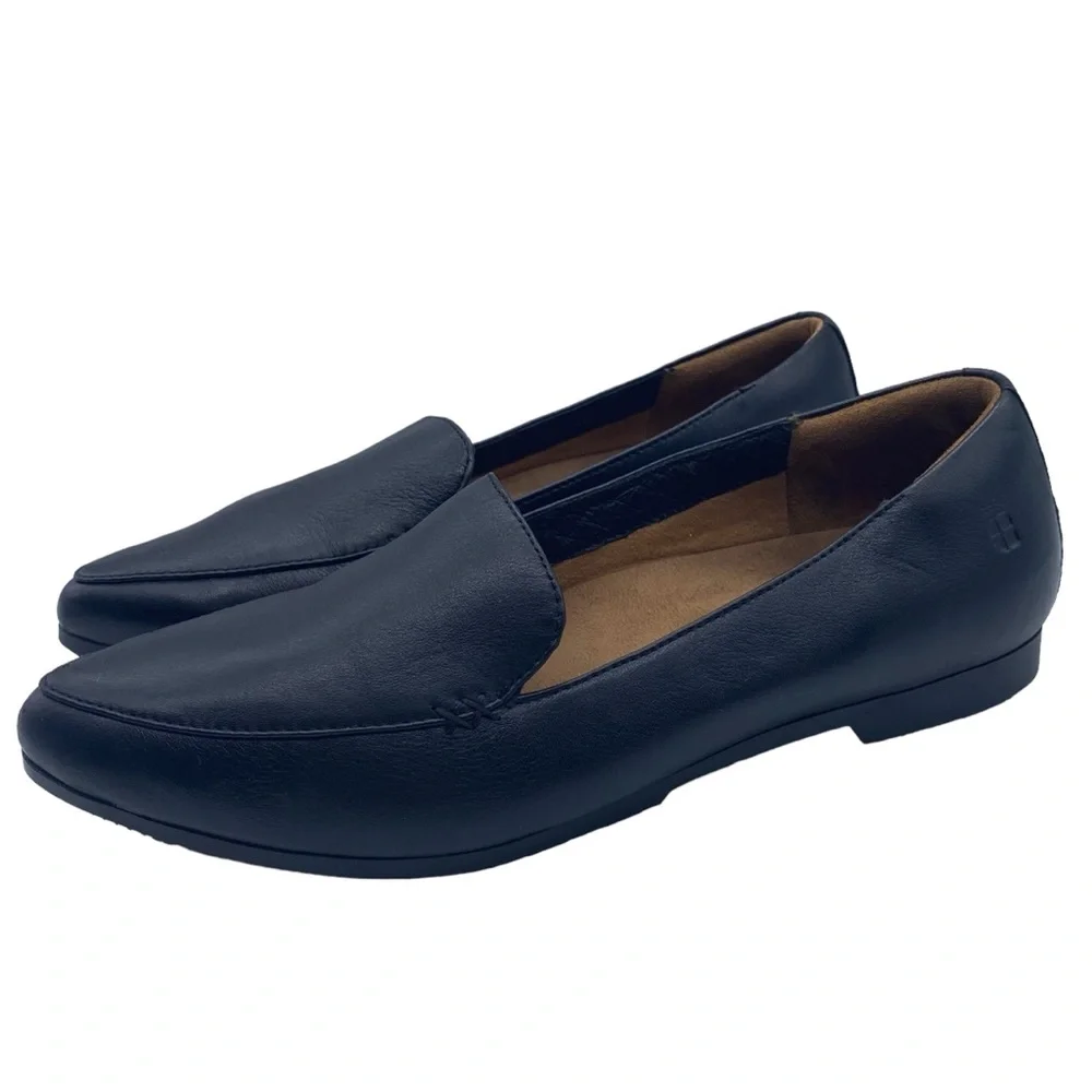 Shoes for Crews Shoes Madison Black Leather Flats Work Casual Neutral Size 8